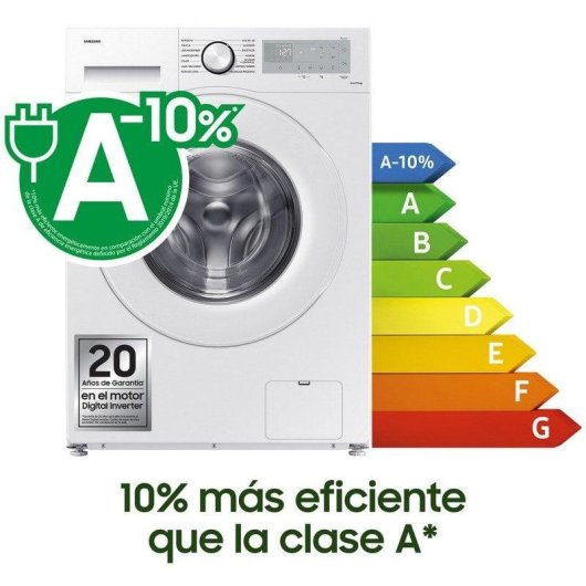 Máquina de Lavar Roupa Samsung WW90CGC04DTHEC 9 Kg 1400rpm A Branco Wi-Fi IA