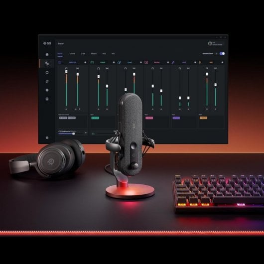 SteelSeries Alias Micrófono USB para Gaming Streaming y Pódcast con Cancelación de Ruido