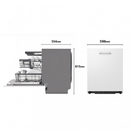 LG QuadWhash DB475TXS.AASQEES Lavavajillas Integrable Capacidad 14 Cubiertos A