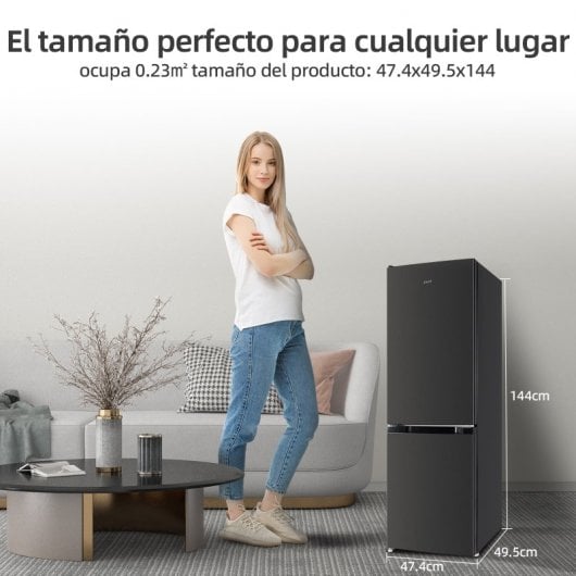 CHiQ CBM159LEBD Frigorífico Combi D Negro
