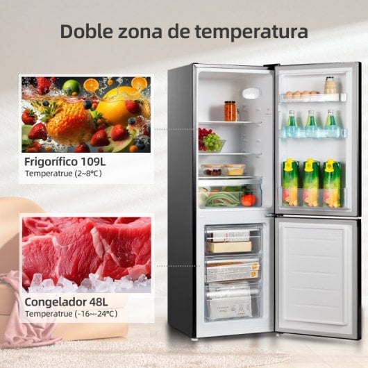 CHiQ CBM159LEBD Frigorífico Combi D Negro