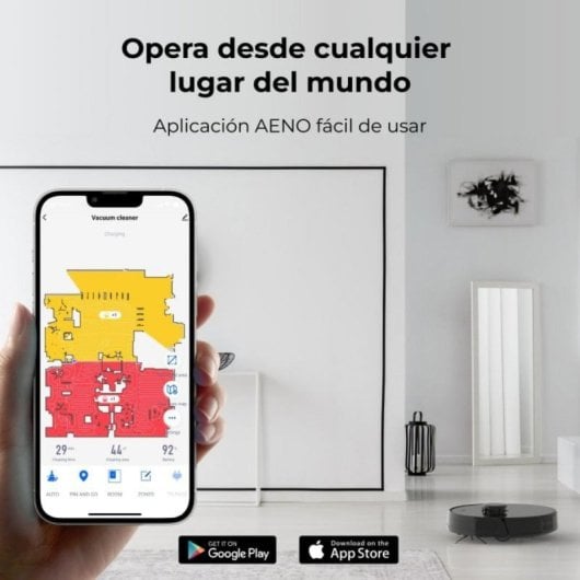 Aspirador Robô com Mopa AENO RC3S Navegação LiDAR 2.500 Pa Controlo por Voz