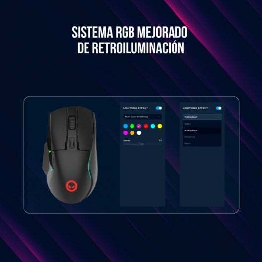 Lorgar Jetter 357 Raton Gaming Óptico RGB 8000 DPI Negro