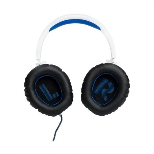 Casque de jeu JBL Quantum 100P pour consoles blanc/bleu