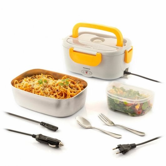 Innovagoods Lunffi Lancheira Elétrica Portátil para Escritório e Carro 1.5L 60W Amarela