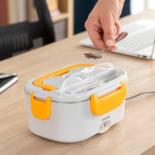 Innovagoods Lunffi Lancheira Elétrica Portátil para Escritório e Carro 1.5L 60W Amarela