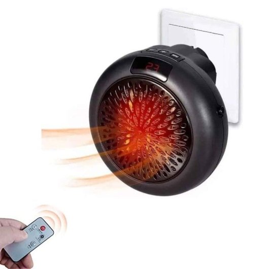 Aquecedor Cerâmico Klack 900W Comando Remoto Preto