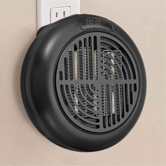 Klack Calefactor Cerámico de Enchufe con Mando 900W Negro