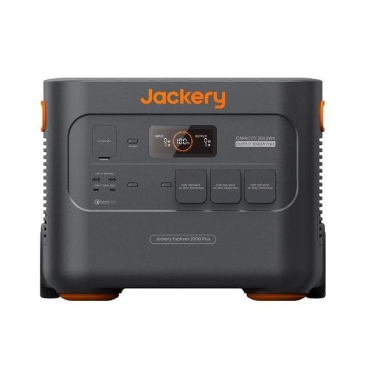 Estação de energia Jackery Explorer 2000 Plus 2042,8Wh 1 porta AC 2 portas USB-A 2 portas USB-C Bateria LiFePO4 Tela LCD Expansível