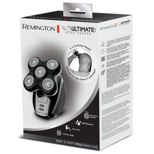 Glatzenrasierer Remington XR1500 Kabellos 50min Nass- und Trockenrasur 5 Scherköpfe