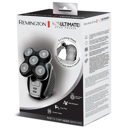 Rasoir Tête Remington XR1500 Sans Fil 50min Sec et Mouillé 5 Lames Têtes Flexibles