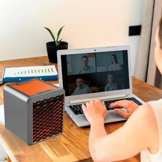 Aquecedor Cerâmico Klack Handy Heater 1500W Silencioso Portátil Luz Ambiente