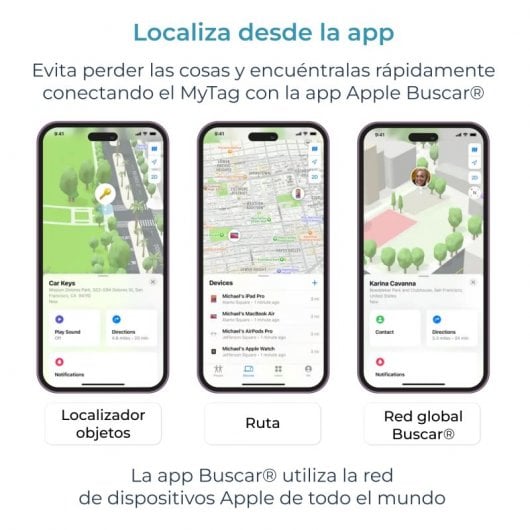 Ksix Mytag Localizador de Objetos con Altavoz Integrado IP66 Blanco