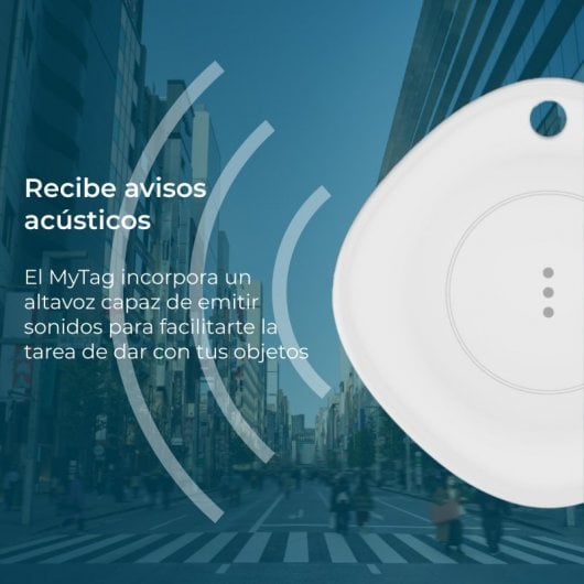 Ksix Mytag Localizador de Objetos con Altavoz Integrado IP66 Blanco