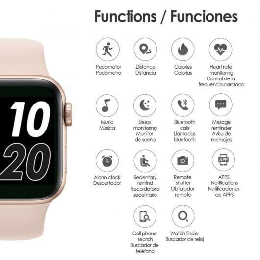 Klack Pack Smartwatch con Auriculares Bluetooth Rosa