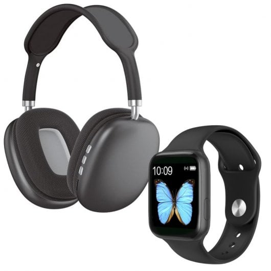 Klack Pack Smartwatch com Auscultadores Bluetooth Preto