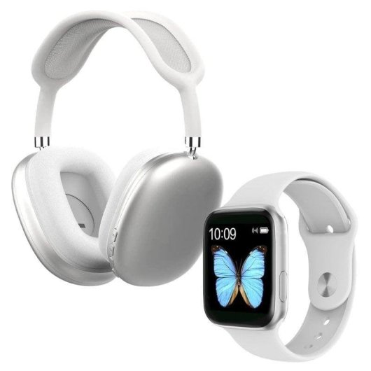 Klack Pack Smartwatch Bluetooth 40mm Branco Resistente IP67 SpO2 Cardio