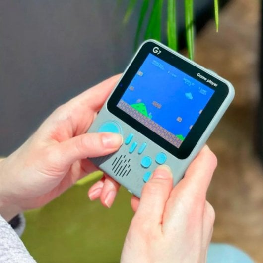 Klack G7 Consola con 666 Juegos Clásicos Retro con Pantalla de 3.5" y Conectividad a Tv Azul