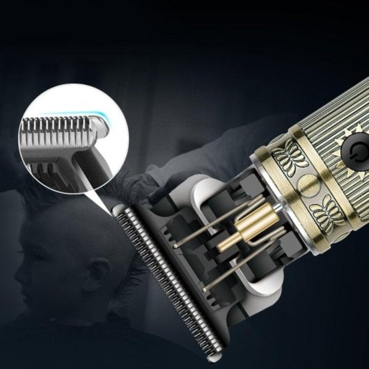 Máquina de Cortar Cabelo Multifunções Klack 3 em 1 Sem Fios 90min 3 Pentes Lâminas Precisão USB-C