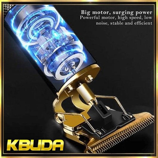 Máquina de Cortar Cabelo Klack Vintage Sem Fios 3h Autonomia 4 Pentes Ecrã LED