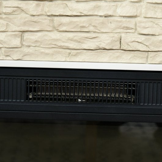 Homcom Chimenea Eléctrica con Calefacción 1800w Efecto Llama Blanco