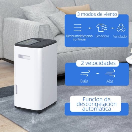 Homcom Desumidificador 20L 360W Branco