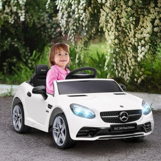 Aiyaplay Coche Eléctrico con Licencia Mercedes SLC 300 Para Niños de 3-6 años 6V Blanco