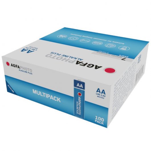 Agfaphoto LR6 Alkaline-Batterien Plus Cute AA 1,5 V 100 Einheiten