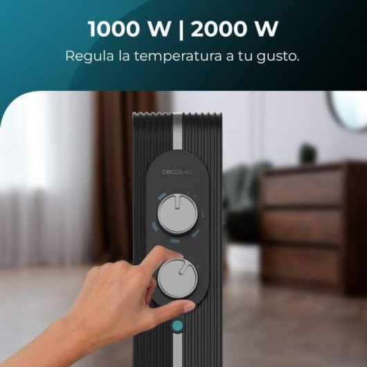 Radiatore Elettrico Cecotec Readywarm 2000 Now 2000W per 25 m² con controllo meccanico e ruote