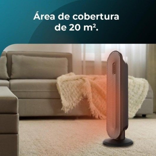 Aquecedor Cerâmico Cecotec Readywarm 2050 Max Ceramic Rotate Smart 2000W Comando