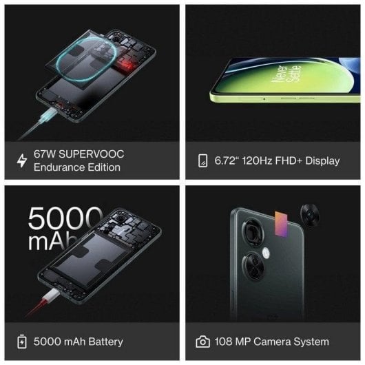 OnePlus Nord CE 3 Lite 5G 8GB 128GB 6.72" Gris Cromático