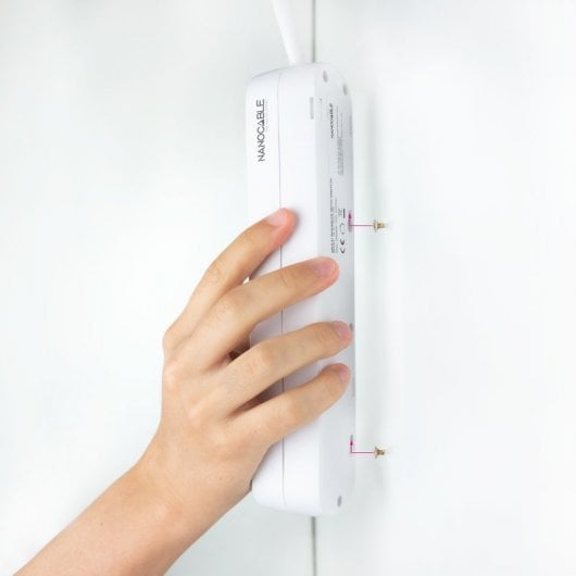 Nanocable Regleta de Enchufes con 4 Tomas Tipo F 1.4m Blanco