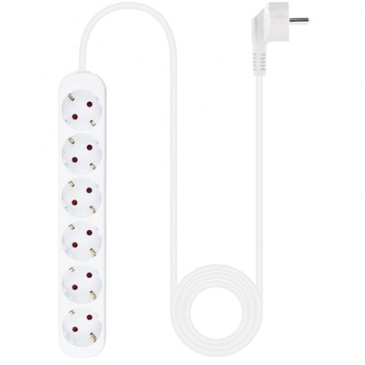 Nanocable Regleta de Enchufes con 6 Tomas Tipo F 1.4m Blanco
