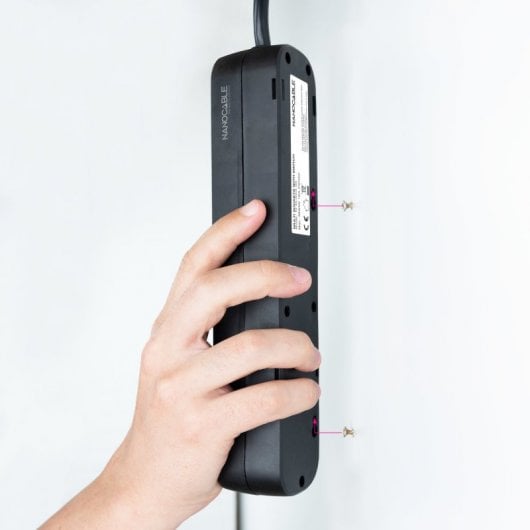 Nanocable Regleta de Enchufes con 3 Tomas Tipo F con Interruptor 1.4m Negro