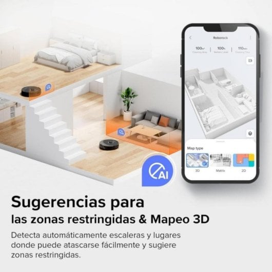 Aspirador Robô com Mopa Roborock Q8 Max Navegação LiDAR 5.500 Pa WiFi Alexa