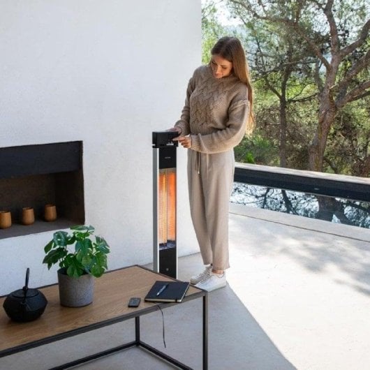 Calefator Cecotec Readywarm 2000 Power Tower 2000W Exterior Halógeno IP34 LCD