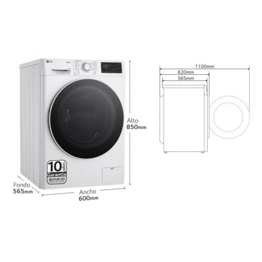 LG Serie 550 F4WR5510A0W Máquina de Lavar Roupa 10Kg A Branca