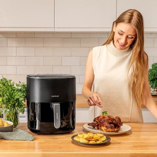 Fritadeira de ar Cecotec Fantastik 6500 6.5L 1700W com temporizador LED touch