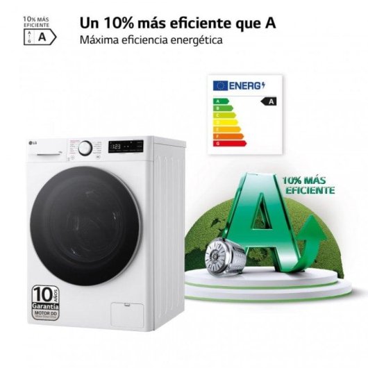 Máquina de Lavar Roupa LG Série 600 F4WR6010A1W Carga Frontal 10 kg 1360 rpm A IA Branca
