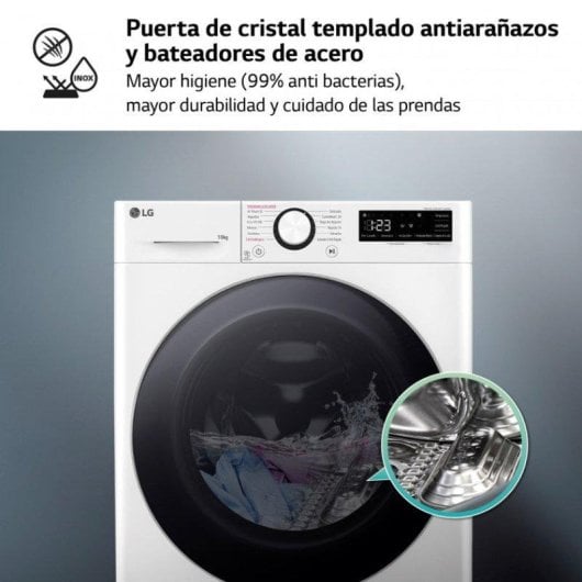 Máquina de Lavar Roupa LG Série 600 F4WR6010A1W Carga Frontal 10 kg 1360 rpm A IA Branca
