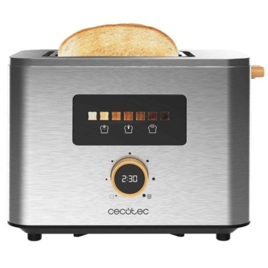 Tostador Cecotec Touch&Toast Double 2 Scheiben Edelstahl Touchscreen 950 W