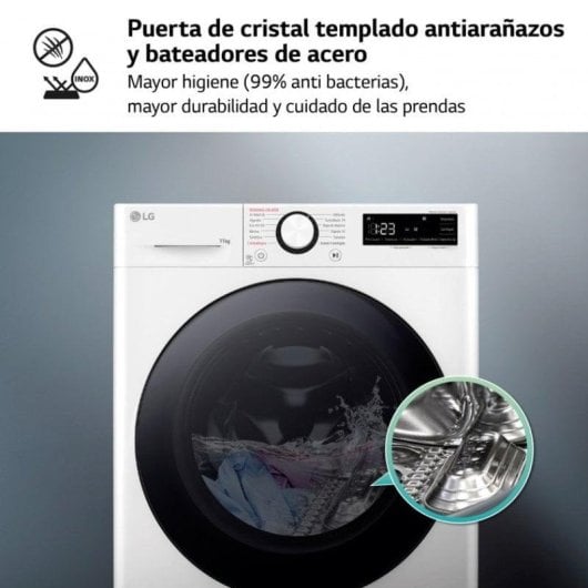 Máquina de Lavar Roupa LG F4WR6011AGW 11Kg 1350rpm A Branco Inteligência Artificial