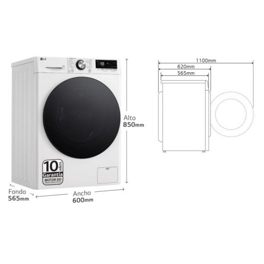 LG Serie 700 F4WR7010AGW Lavadora Carga Frontal 10Kg A Blanca