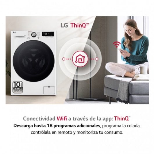 LG Serie 700 F4WR7010AGW Lavadora Carga Frontal 10Kg A Blanca