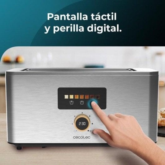 Tosterr Cecotec Touch&Toast Extra Double 1500W Edelstahl Touchscreen 4 Scheiben