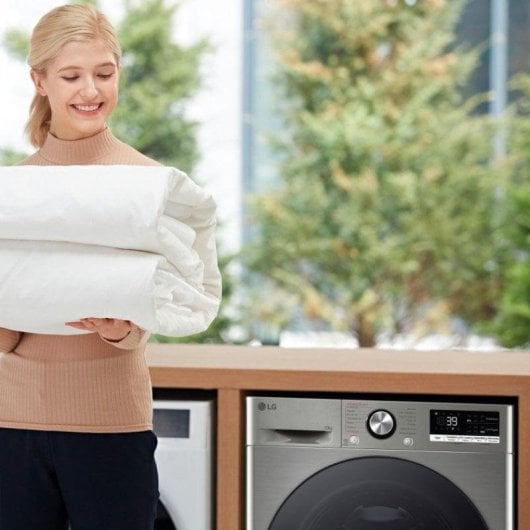 Máquina de Lavar Roupa LG F4WR7010AGS 10 kg 1400rpm A Inox Wifi IA Vapor