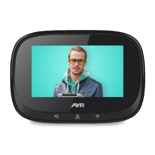 Mirilla Digital WiFi AYR 762 Ecrã 4,3" 120° Visão Noturna Áudio Bidirecional