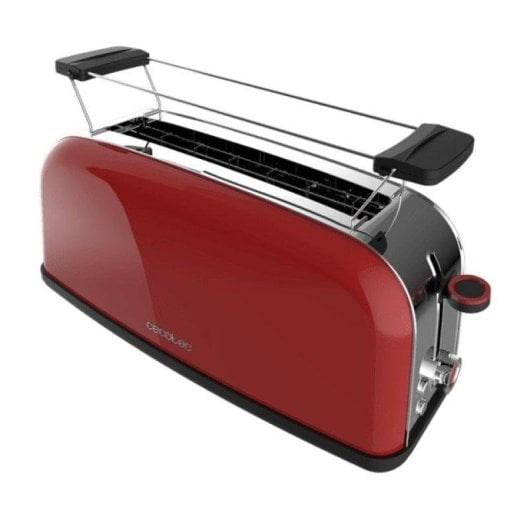 Grille-pain Cecotec Toastin' time 850 Red Long ranure large inox 2 tranches 850W