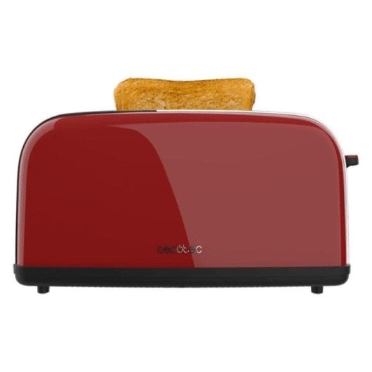 Grille-pain Cecotec Toastin' time 850 Red Long ranure large inox 2 tranches 850W