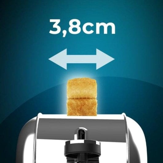 Toaster Cecotec Toastin' time 850 Inox Long Lite 2 Scheiben Edelstahl Pop-up